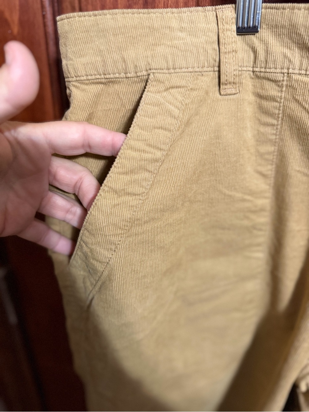 Weatherproof Women's Corduroy Pants in Camel Tan